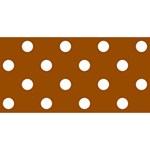 Polka Dots - White on Brown YOU ARE INVITED 3D Greeting Card (8x4)