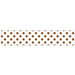Polka Dots - Brown on White Flano Scarf (Small)