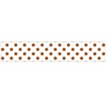 Polka Dots - Brown on White Flano Scarf (Large)