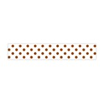 Polka Dots - Brown on White Flano Scarf (Mini)
