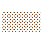 Polka Dots - Brown on White Satin Wrap