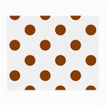 Polka Dots - Brown on White Small Glasses Cloth
