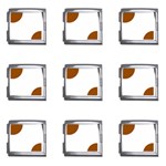 Polka Dots - Brown on White Mega Link Italian Charm (9 pack)