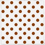 Polka Dots - Brown on White Canvas 12  x 12 