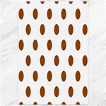 Polka Dots - Brown on White Canvas 12  x 18 