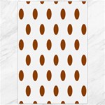 Polka Dots - Brown on White Canvas 20  x 30 