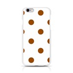 Polka Dots - Brown on White Apple iPhone 6/6S Silicone Case (Transparent)