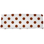 Polka Dots - Brown on White Body Pillow Case Dakimakura (Two Sides)