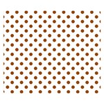 Polka Dots - Brown on White Double Sided Flano Blanket (Small)