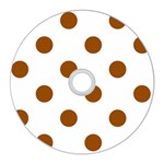 Polka Dots - Brown on White CD Wall Clock