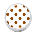 Polka Dots - Brown on White 4-Port USB Hub (One Side)