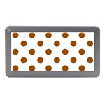Polka Dots - Brown on White Memory Card Reader (Mini)