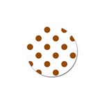 Polka Dots - Brown on White Golf Ball Marker (10 pack)