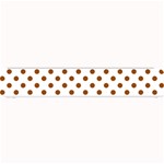 Polka Dots - Brown on White Small Bar Mat