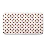 Polka Dots - Brown on White Medium Bar Mat