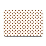 Polka Dots - Brown on White Small Doormat