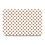 Polka Dots - Brown on White Plate Mat