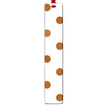 Polka Dots - Brown on White Large Book Mark