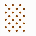 Polka Dots - Brown on White Small Garden Flag (Two Sides)