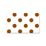 Polka Dots - Brown on White Sticker Rectangular (10 pack)