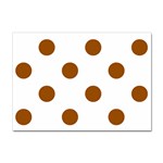 Polka Dots - Brown on White Sticker A4 (10 pack)
