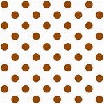 Polka Dots - Brown on White ScrapBook Page 8  x 8 
