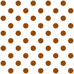 Polka Dots - Brown on White ScrapBook Page 12  x 12 