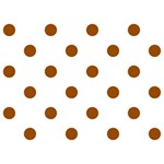 Polka Dots - Brown on White Birthday Cake 3D Greeting Card (7x5)