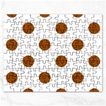 Polka Dots - Brown on White Jigsaw Puzzle (Rectangular)