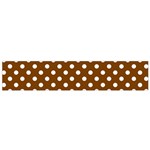 Polka Dots - White on Chocolate Brown Flano Scarf (Small)