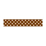 Polka Dots - White on Chocolate Brown Flano Scarf (Mini)