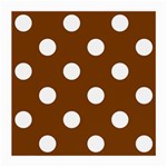 Polka Dots - White on Chocolate Brown Medium Glasses Cloth