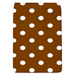 Polka Dots - White on Chocolate Brown Removable Flap Cover (S)