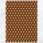 Polka Dots - White on Chocolate Brown Canvas 36  x 48 