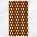 Polka Dots - White on Chocolate Brown Canvas 40  x 72 