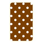 Polka Dots - White on Chocolate Brown Memory Card Reader (Rectangular)