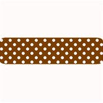 Polka Dots - White on Chocolate Brown Medium Bar Mat