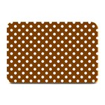 Polka Dots - White on Chocolate Brown Plate Mat