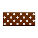 Polka Dots - White on Chocolate Brown Hand Towel