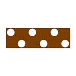 Polka Dots - White on Chocolate Brown Sticker Bumper (100 pack)