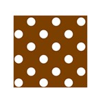 Polka Dots - White on Chocolate Brown Greeting Card 5  x 7 