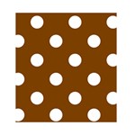 Polka Dots - White on Chocolate Brown Greeting Card 4.5  x 6 