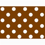Polka Dots - White on Chocolate Brown 5  x 7  Photo Cards