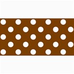 Polka Dots - White on Chocolate Brown 4  x 8  Photo Cards
