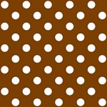 Polka Dots - White on Chocolate Brown ScrapBook Page 12  x 12 