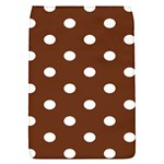 Polka Dots - White on Auburn Brown Removable Flap Cover (S)