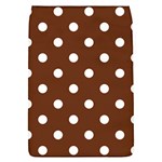 Polka Dots - White on Auburn Brown Removable Flap Cover (L)
