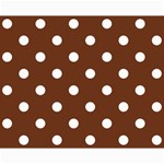 Polka Dots - White on Auburn Brown Collage 8  x 10 