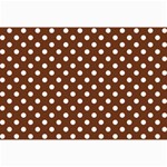 Polka Dots - White on Auburn Brown Collage 12  x 18 
