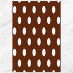 Polka Dots - White on Auburn Brown Canvas 12  x 18 